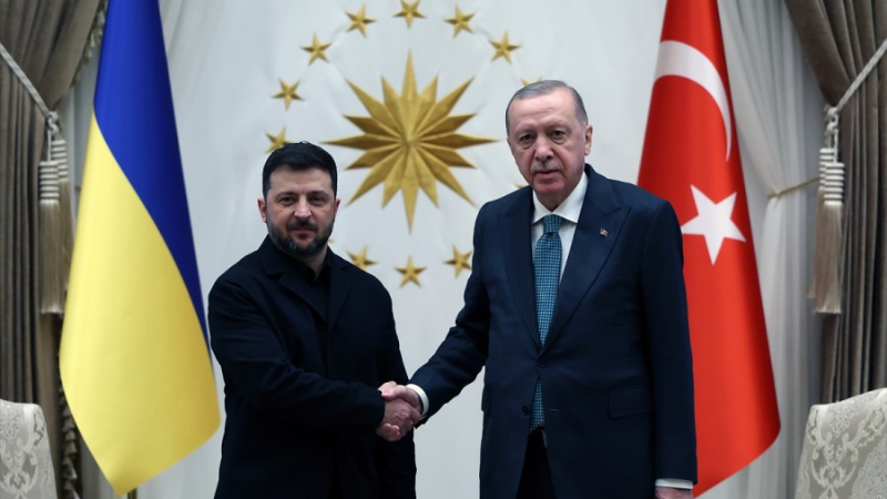 Beştepe'de Cumhurbaşkanı Erdoğan, Zelenskiy'i ağırladı...