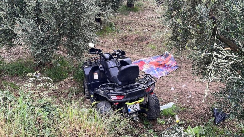 Bursa’da ATV tarlaya uçtu