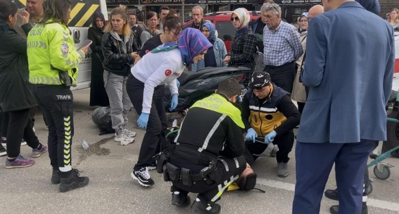 Bursa’da işçi servisine motosiklet çarptı