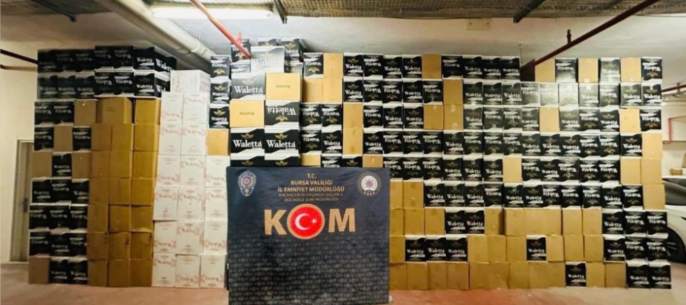 Bursa’da kaçak makaron ele geçirildi