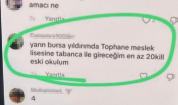 Bursa’da okula saldırı hazırlığında olan şüpheli yakalandı!