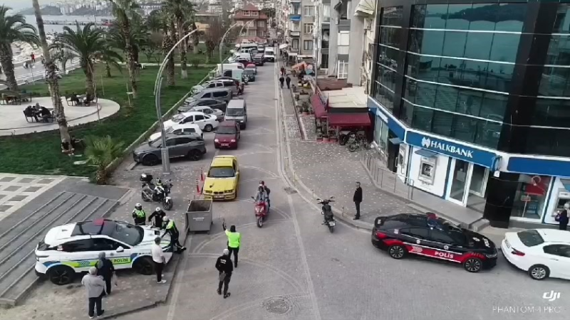 Bursa Gemlik'te dronlu denetim