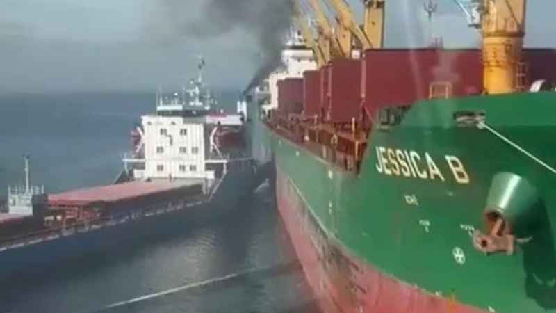 Bursa Gemlik'te gemi kazası