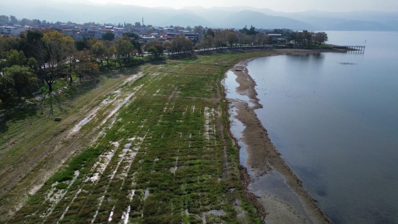 Bursa İznik Gölü'nde korkutan görüntü