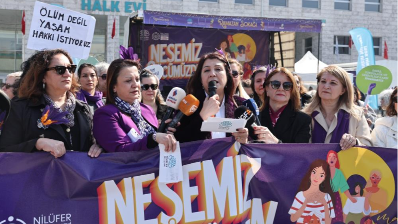 Bursa Nilüferli kadınlar, adalet ve eşitlik için haykırdı