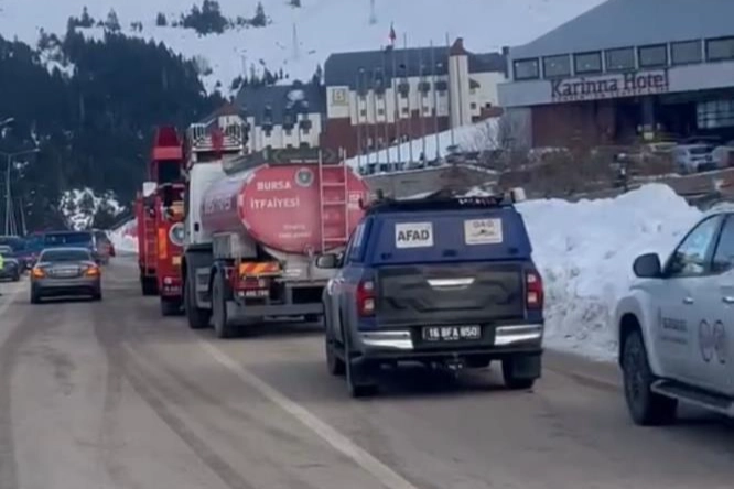 Bursa Uludağ'da yangın ihbarı yürekleri ağza getirdi