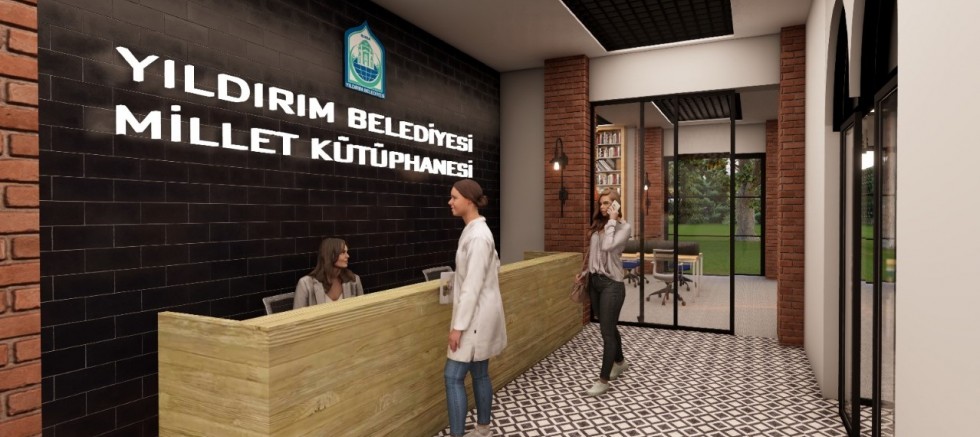 Bursa Yıldırım'a hizmet yağıyor; Kütüphane ve Kafe...