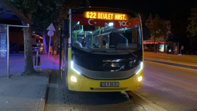Bursa'da  özel halk otobüsü şoförü şoke etti; Alkollü yakalandı