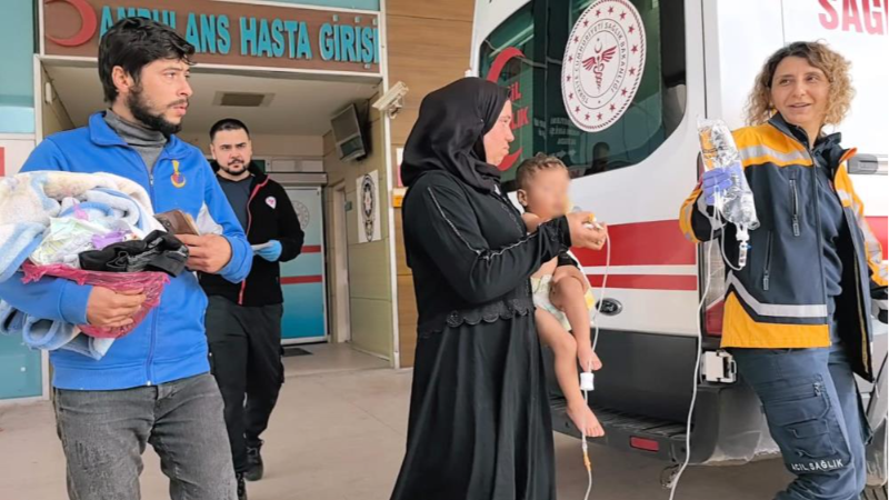 Bursa'da 1,5 yaşındaki çocuk ateşin üzerine düştü