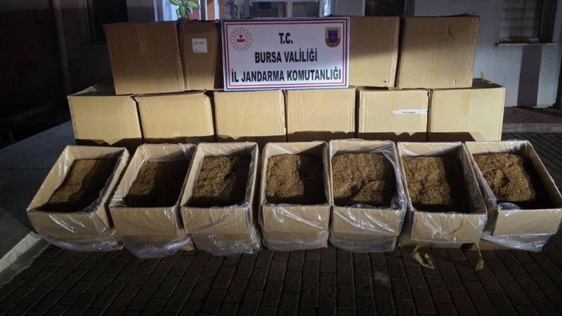 Bursa’da 750 kilogram kaçak tütün ele geçirildi