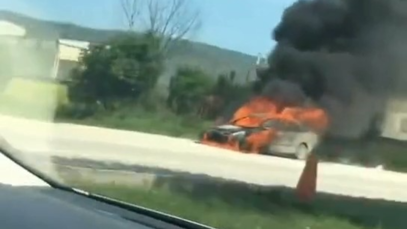 Bursa'da alevler yükseldi; Araç kül oldu