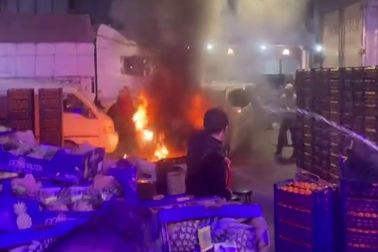 Bursa'da araç küle döndü