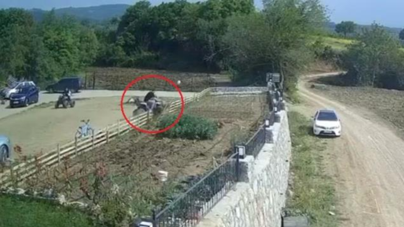Bursa'da arazi motosikleti sürmeyi öğrenirken başına gelmedik kalmadı