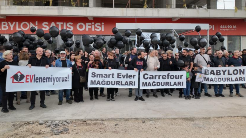 Bursa'da Atış Yapı'ya tepki büyüyor;  Gökyüzüne siyah balon bıraktılar