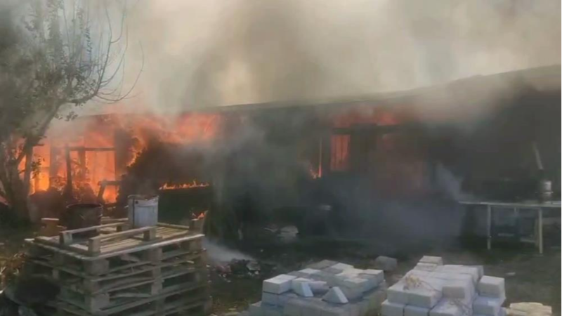 Bursa'da bağ evi bu hale geldi