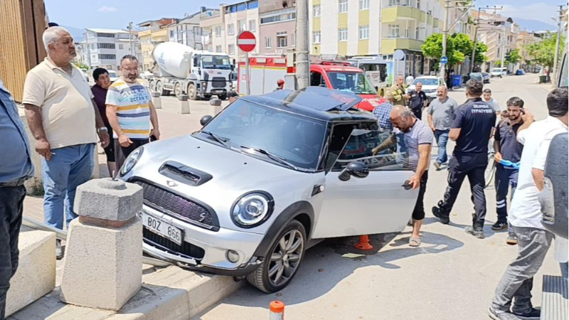 Bursa'da beterinden Allah korudu; Direksiyon başında nöbet geçirdi