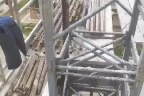 Bursa'da bir garip inşaat kazası