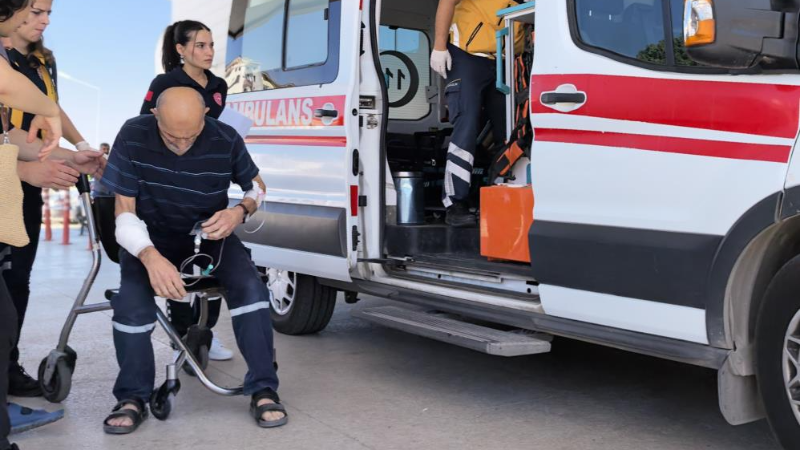 Bursa'da bir işçinin talihsiz anları...