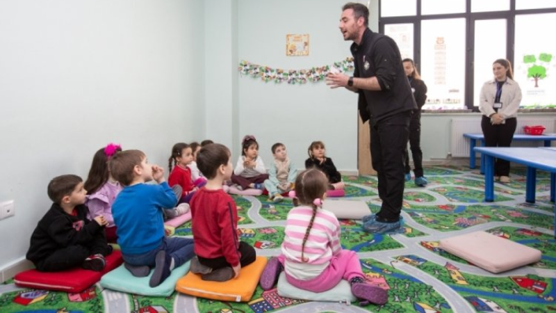 Bursa'da Büyükşehir'den miniklere 'Temel Afet Farkındalık Bilinci Eğitimi'