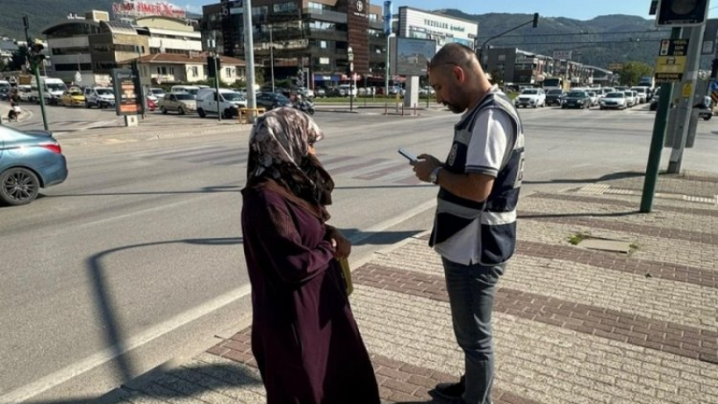 Bursa'da dilencilere denetim