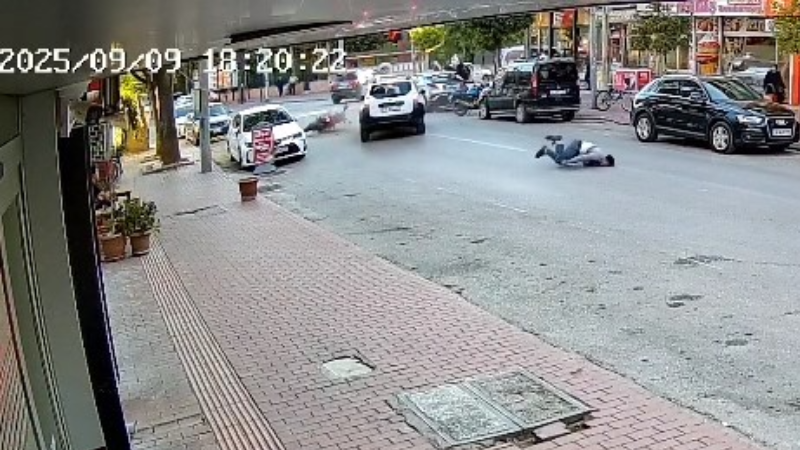 Bursa'da kahreden görüntü; Metrelerce savruldu