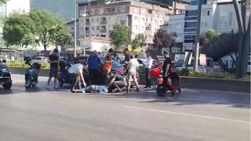 Bursa'da kahreden olay; Üst geçitten geçmedi...