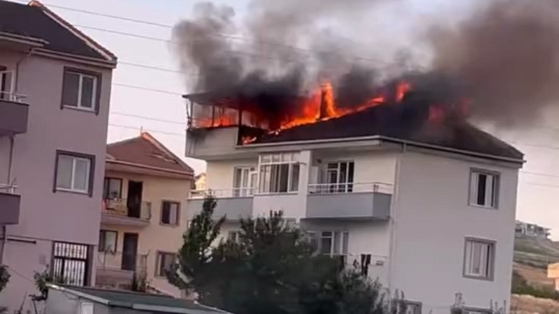 Bursa'da korkutan olay; Alev alev yandı!