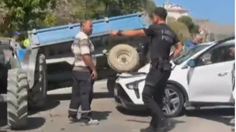 Bursa'da maddi hasarlı kaza