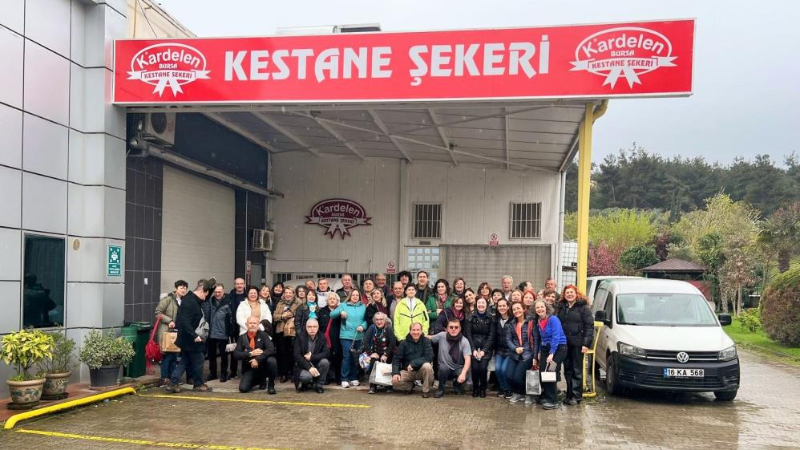 Bursa'da öğrenciler coğrafi işaretli kestane şekerini inceledi