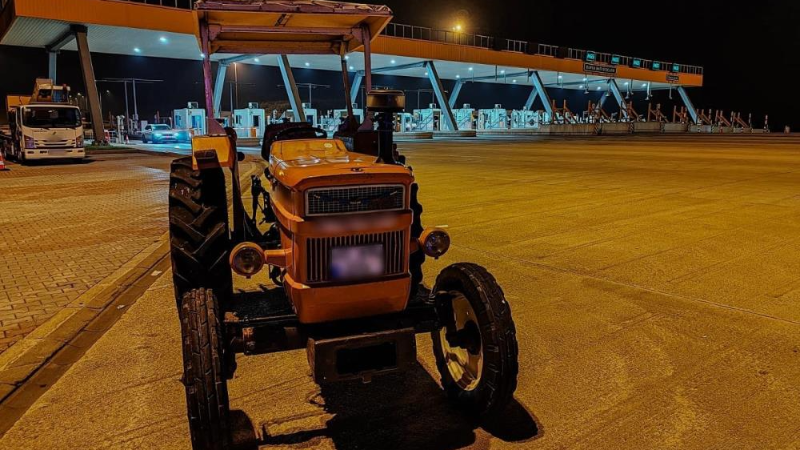 Bursa'da otoyolda bu şekilde gidince ceza yedi!