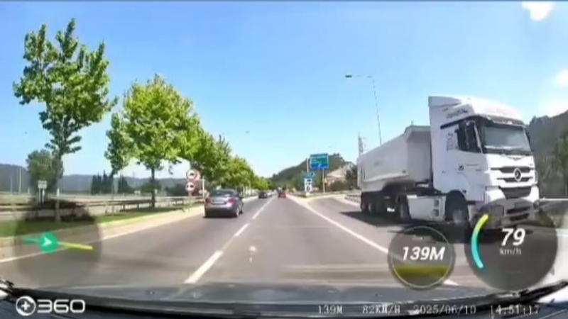 Bursa'da panik anları; Otobanda ters yöne girdi