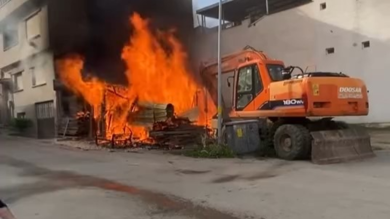 Bursa'da panik yaratan yangın!