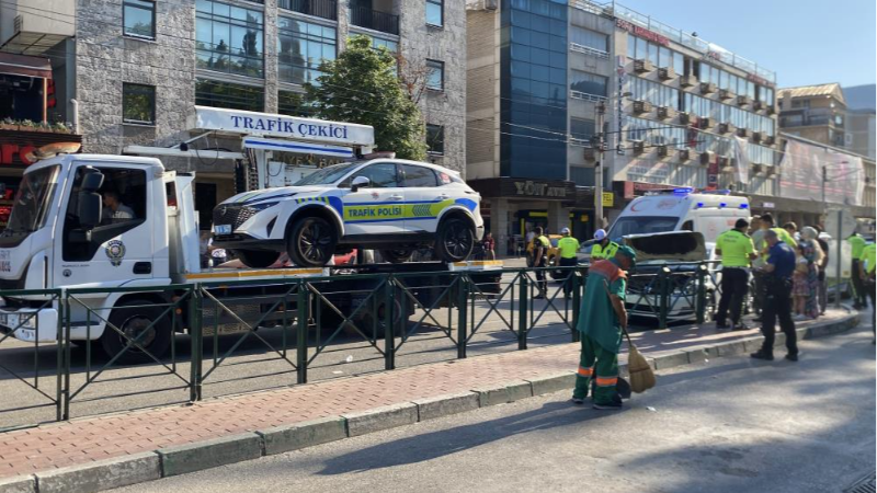 Bursa'da polis memurunun şanssızlığı!