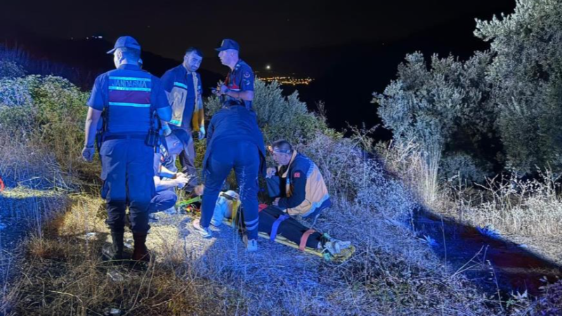 Bursa’da şarampole yuvarlanan motosikletin sürücüsü zor bulundu!