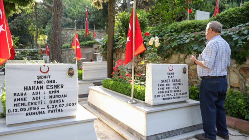 Bursa'da şehit aileleri Kurban Bayramı'nı buruk geçirdi