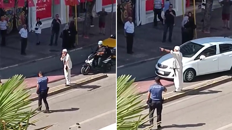 Bursa'da şehrin göbeğinde dikkat çeken olay!