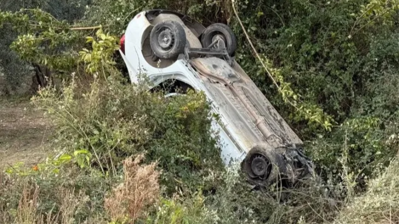 Bursa'da sollama yaptı zeytinliğe uçtu