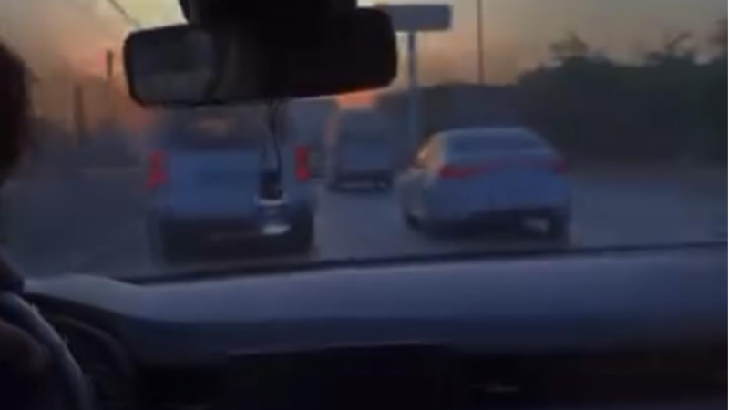 Bursa'da tehlikeli anlar; Makas atarak ilerledi...