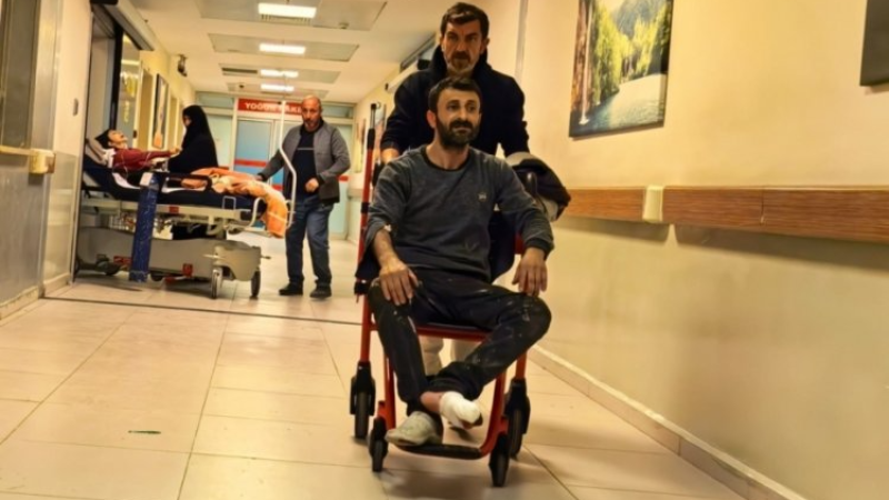 Bursa'da testereyle odun keserken ayak parmağı koptu...