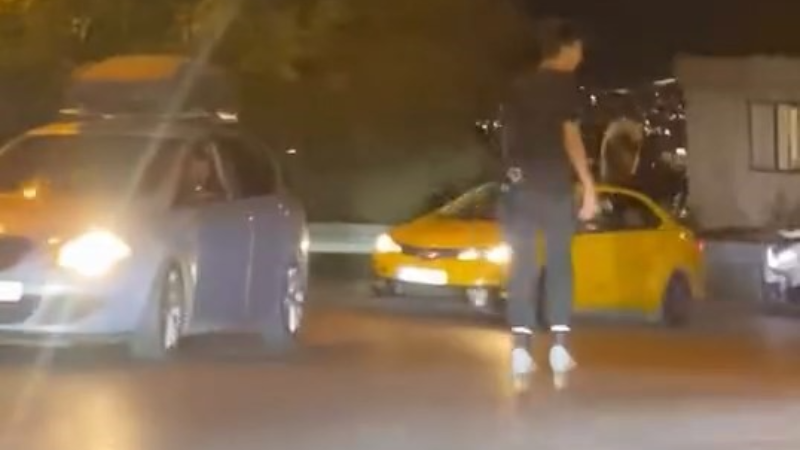 Bursa'da Uludağ yolundan aşağı böyle indi!