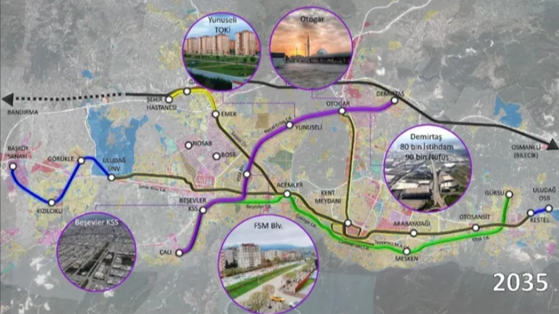 Bursa’da yeni metro hatları geliyor!