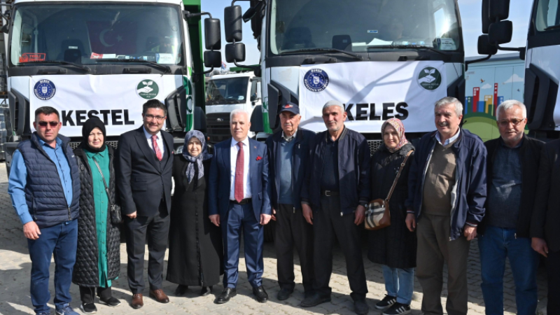 Bursalı çiftçiler muradına erdi; Başkan Bozbey katıldı...