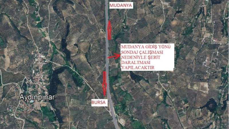 Bursalılar dikkat; O yolda çalışma var