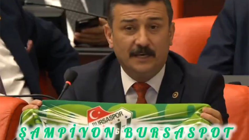 Bursasporlu vekilin hali başka oluyor; Şampiyonluk TBMM gündeminde