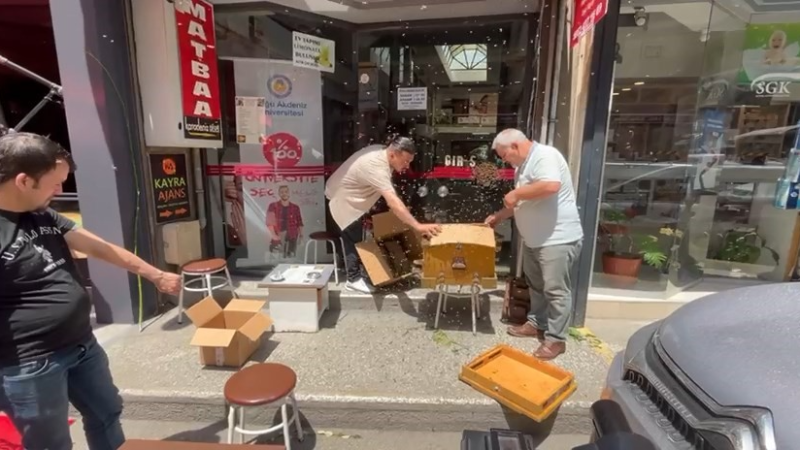 Bursa'yı arılar bastı; Panik anları...