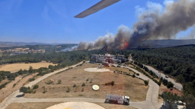 Çanakkale'de yine alevler yükseldi
