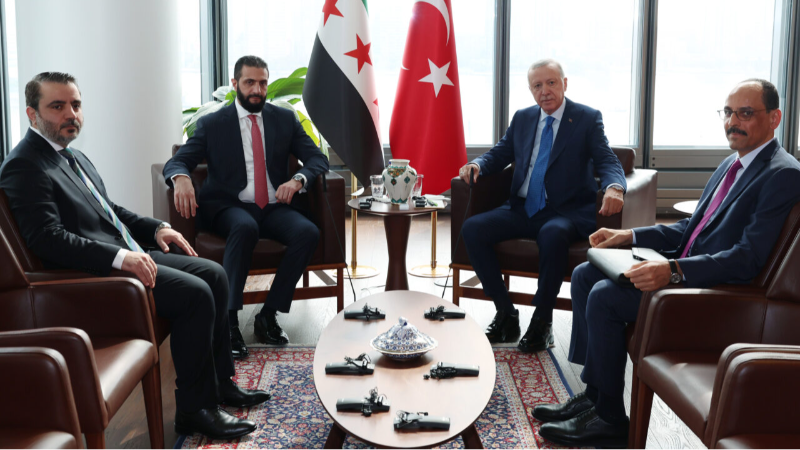 Cumhurbaşkanı Erdoğan, Şara ile görüştü