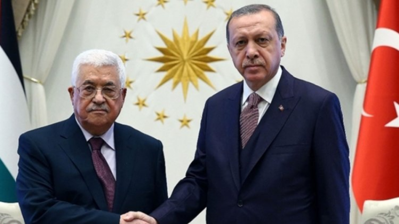 Erdoğan, Beştepe'de Mahmud Abbas ile görüştü
