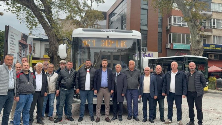Gemlik’te elektrikli otobüs yollarda