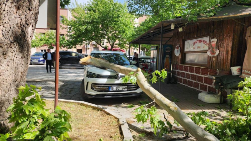 İşte Bursa'da lüks aracın başına gelenler...
